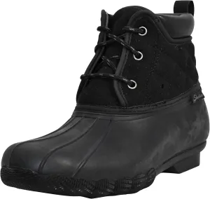 Skechers Women's Pond Lil Puddles Mid Quilted Lace Up Duck Boot with Waterproof Outsole
