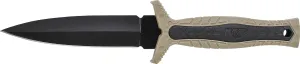 Smith & Wesson SWMPF3BR 9in High Carbon S.S. Full Tang Fixed Blade Knife with 4.6in Single Edge Blade and Rubberized Handle for Tactical, Survival and EDC,Black