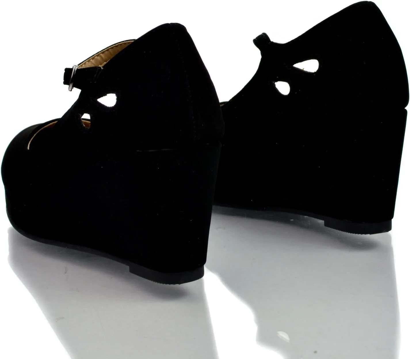 SODA Girl's Closed Toe Mary Jane Platform Wedge Sandal