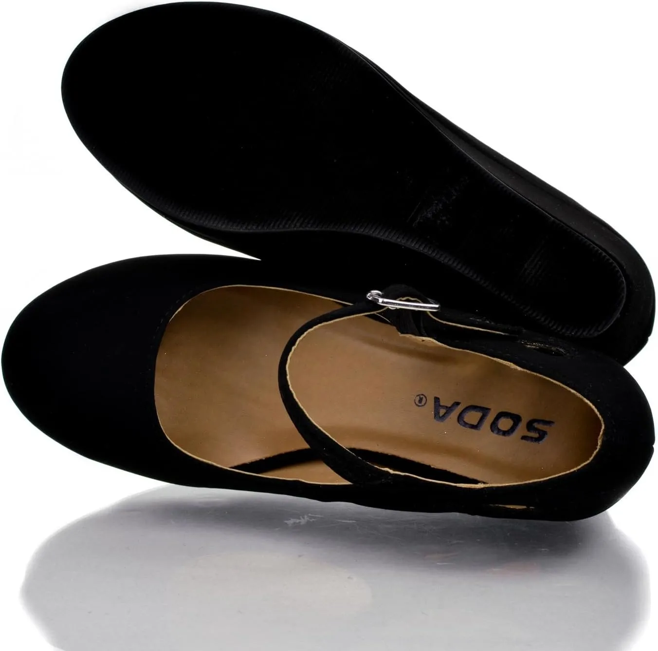 SODA Girl's Closed Toe Mary Jane Platform Wedge Sandal