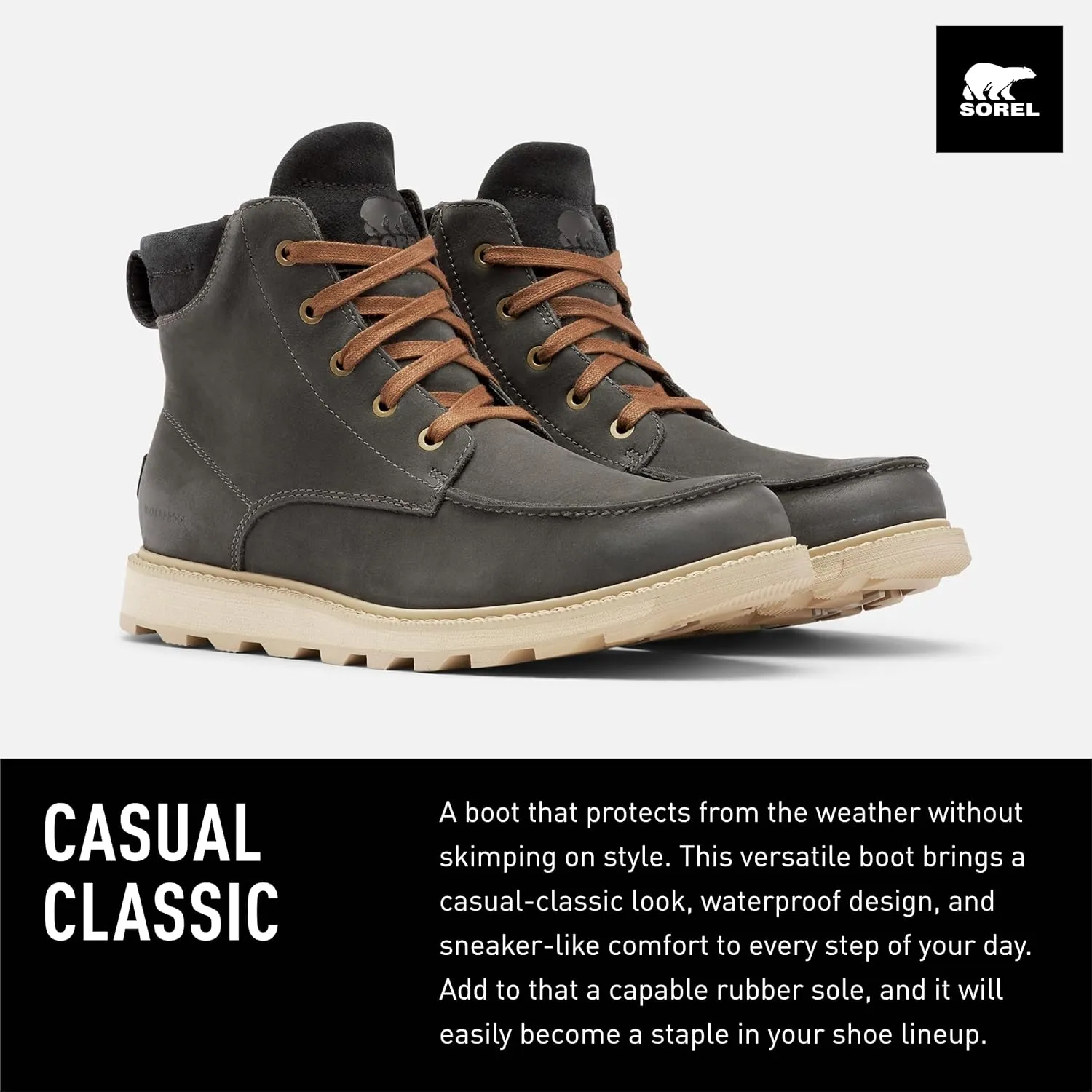 SOREL Men's Madson ll Moc Toe Waterproof Boot
