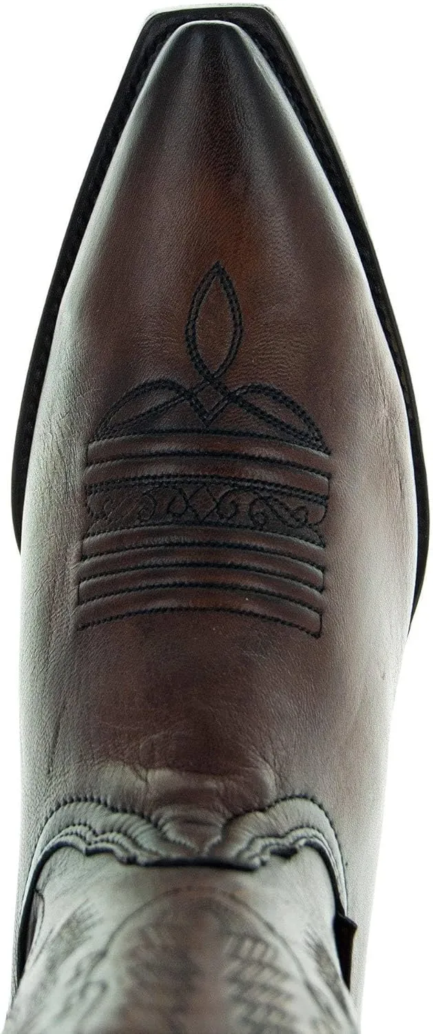 Soto Boots Mens Burnished Snip Toe Cowboy Boots H50030