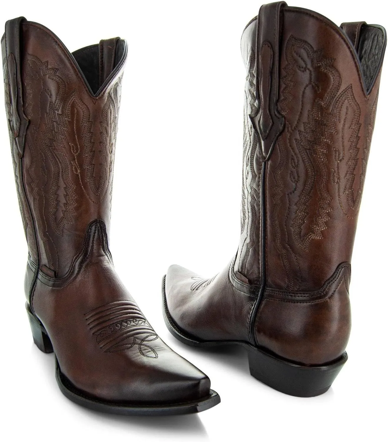 Soto Boots Mens Burnished Snip Toe Cowboy Boots H50030