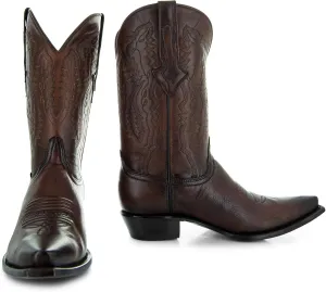 Soto Boots Mens Burnished Snip Toe Cowboy Boots H50030