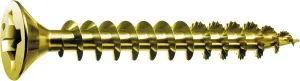 SPAX #10 x 3in. Flat Head Unidrive Yellow Zinc Coated Screw - 1 LB Box