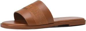 Stratuxx Kaze Women's Dressy Sandals Slip on Flat Summer Shoes Open Toe Slide Sandals for Women Size 5-11