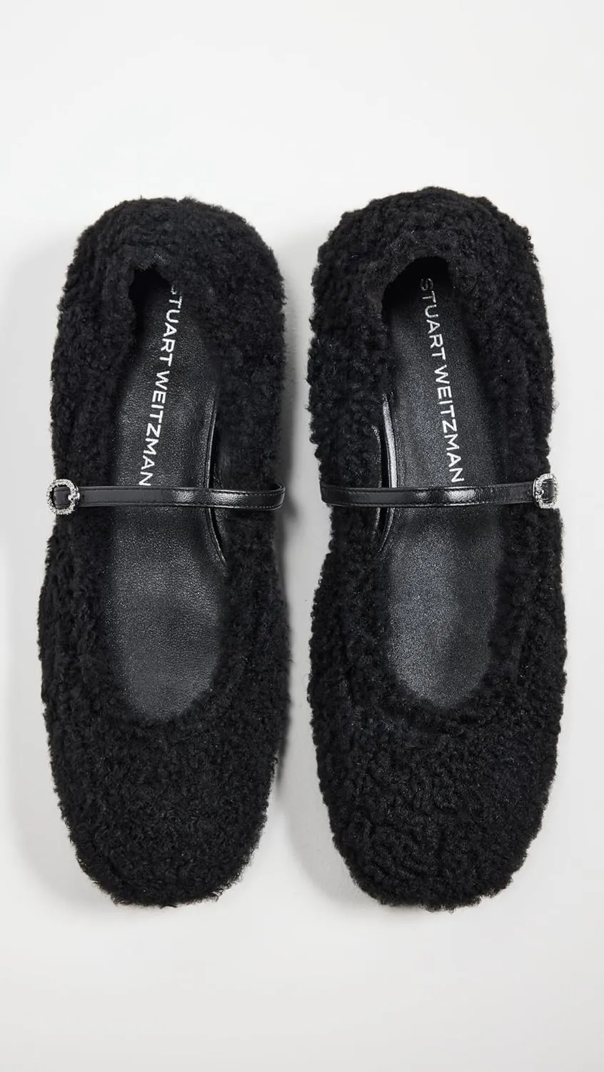 Stuart Weitzman Women's Lennox Shearling Flats