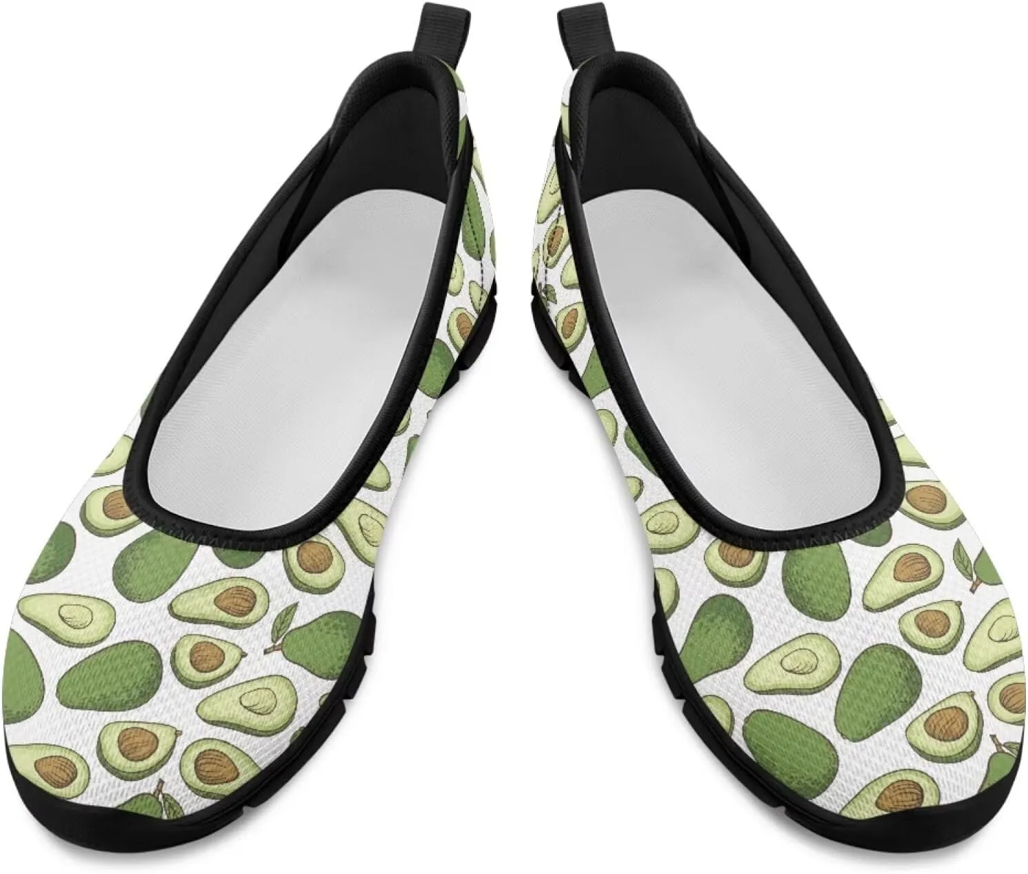 SYtrade Women's Slip On Loafers Walking Travel Shoes Black Sole