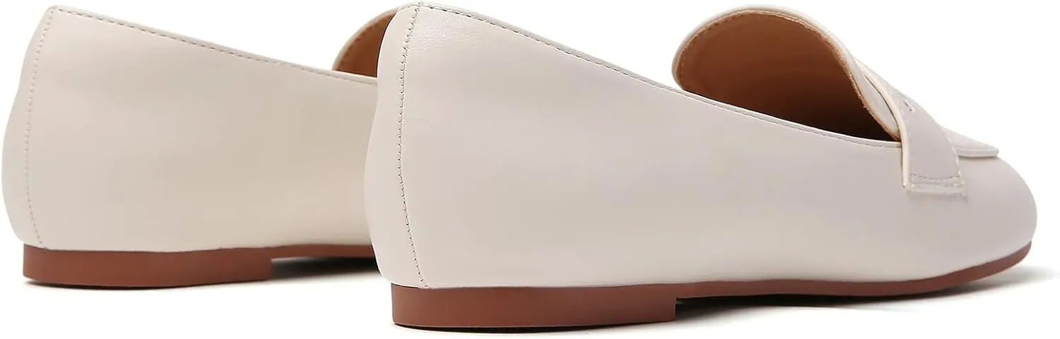 Tilocow Women's Loafers Penny Loafers for Women Comfortable Round Toe Flats Fashion Work Dressy Shoes