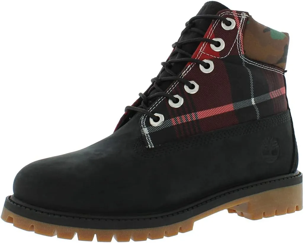 Timberland Premium 6 Inch Waterproof GS Boot Boys Shoes Size 5, Color: Black Nubuck