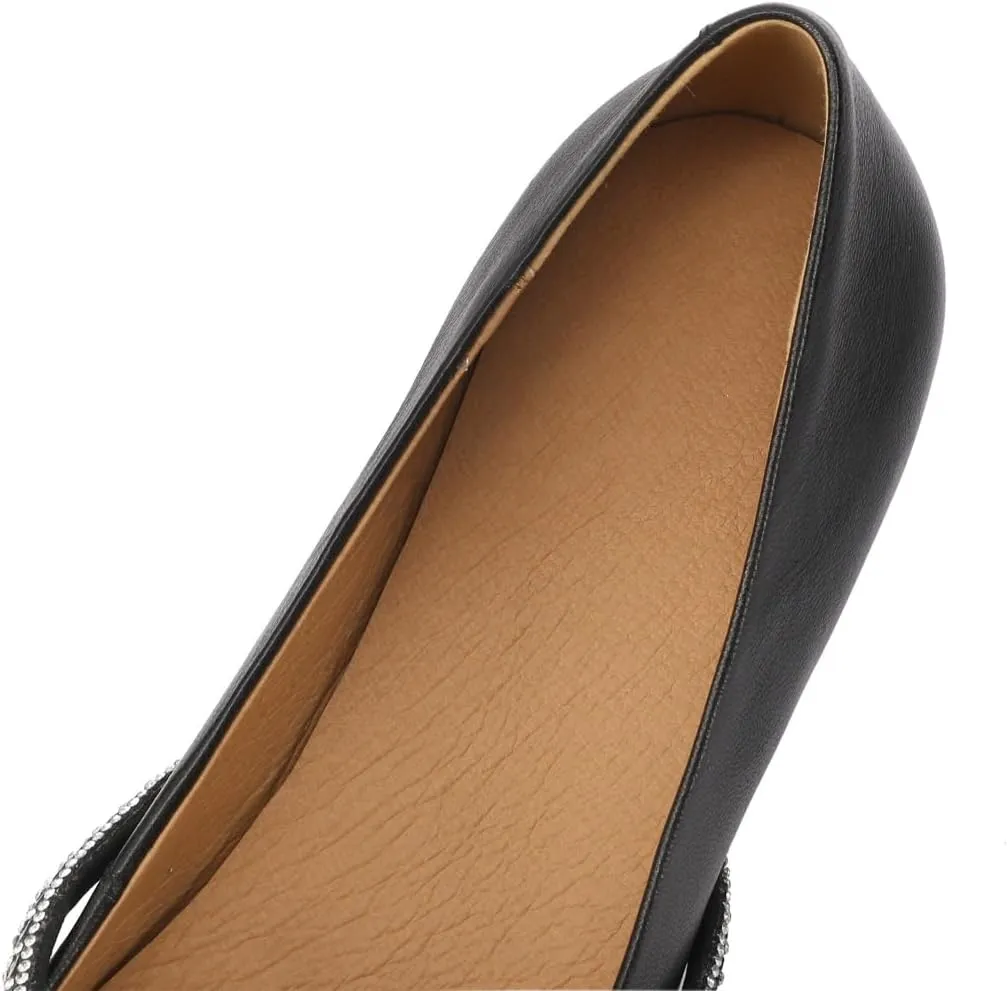 TinaCus Women's Round Toe Genuine Leather Handmade Flat Loafers Shoes