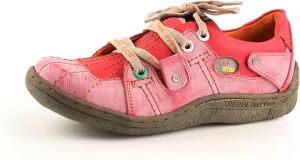 TMA EYES Ladies' Hand-Sewn Thread Genuine Leather Flat Wide-Toe Sports Casual Shoes