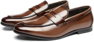 TNXZ Men's Premium Genuine Leather Casual Slip on Loafers Breathable Driving Shoes Fashion Loafer