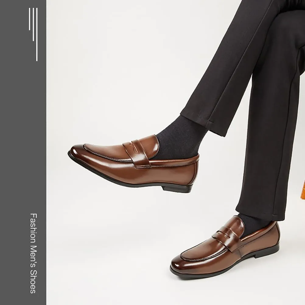 TNXZ Men's Premium Genuine Leather Casual Slip on Loafers Breathable Driving Shoes Fashion Loafer