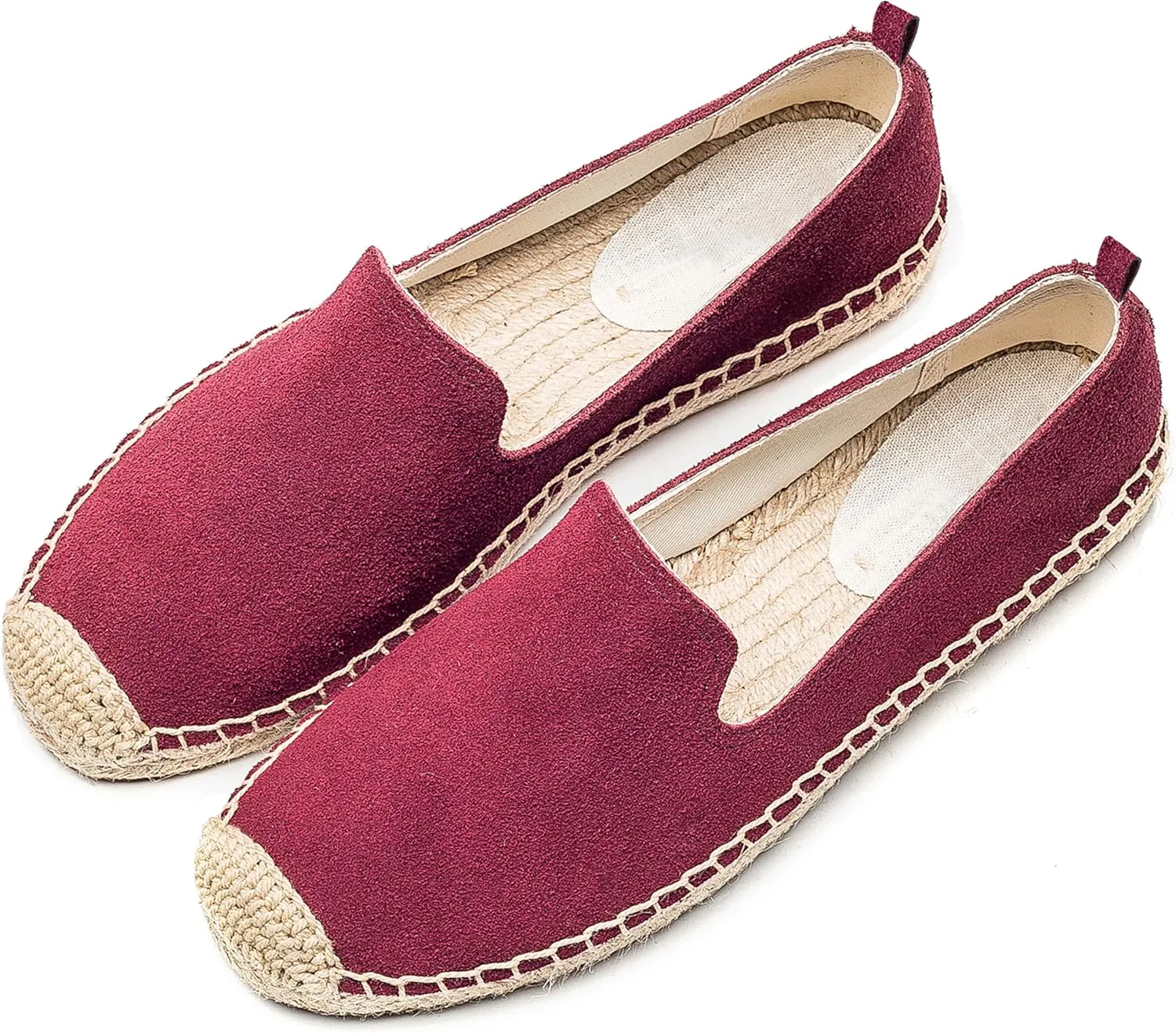 U-lite Women's Round-Toe Classic Flat Cap-Toe Slip ons Simple Espadrilles Leather Loafers