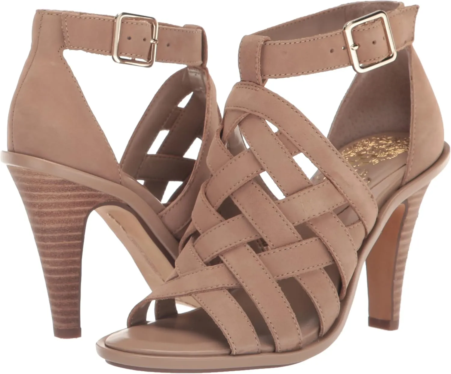 Vince Camuto Women's Frelly Stacked Heel Sandal Heeled