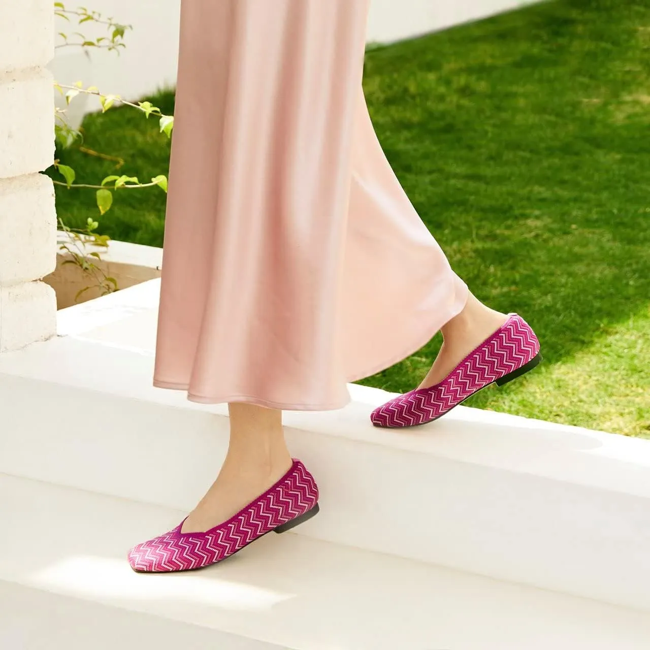 VIVAIA Margot 2.0 Women's Casual Flats Slip on Washable Ballet Flats Shoes Comfortable Square-Toe Style