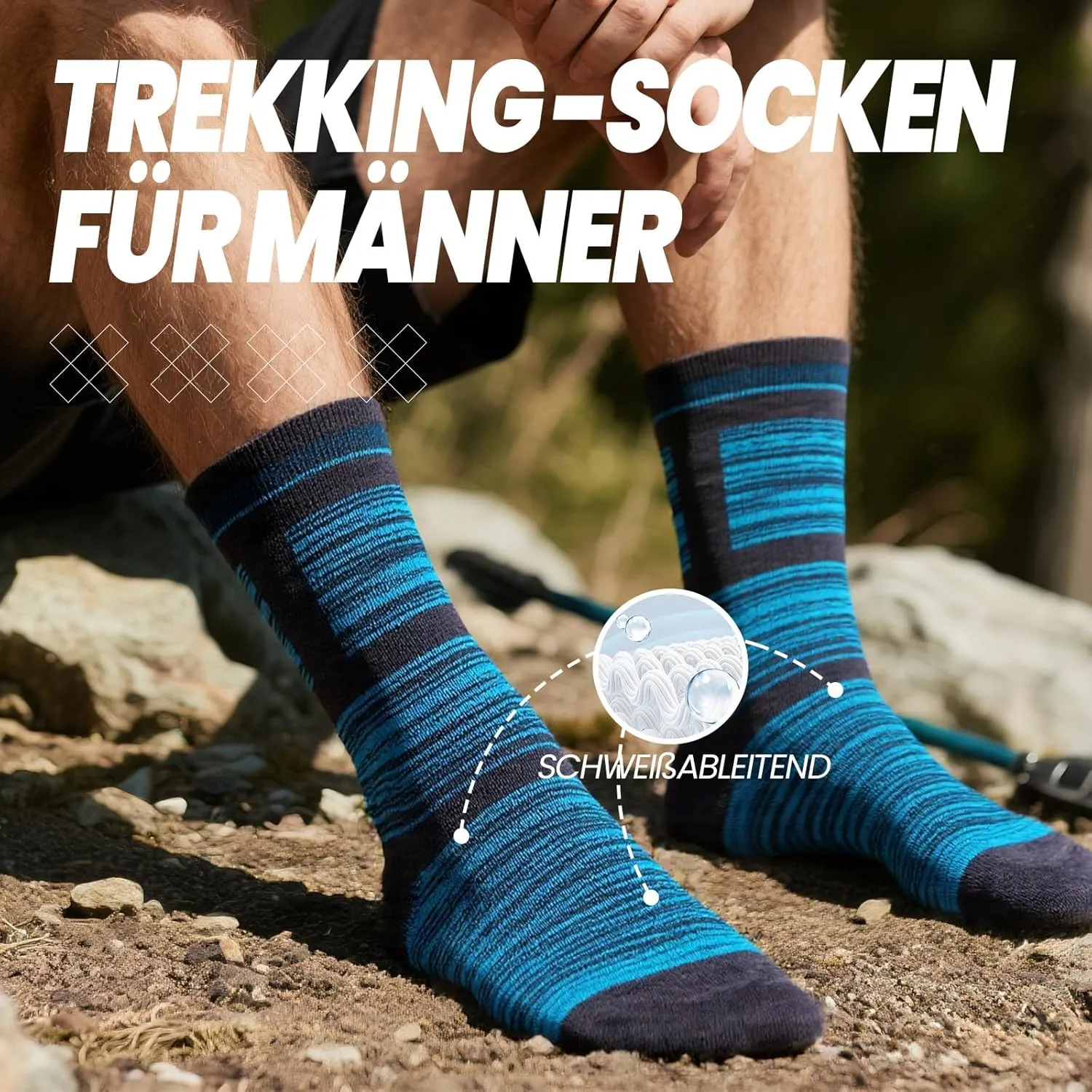 Wildarms 5 Pack Men’s Crew Boot Socks Breathable Durable Cushioned Work Socks Athletic Socks with Moisture Wicking for Hiking