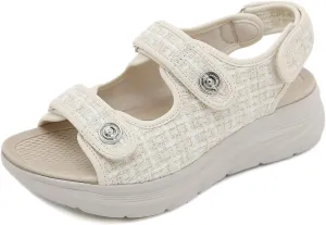 Women's Comfortable Walking Sandal Lightweight Cushioned Hiking Sandals Platform Shoes for Women Slingback Woven With Straps Sandals