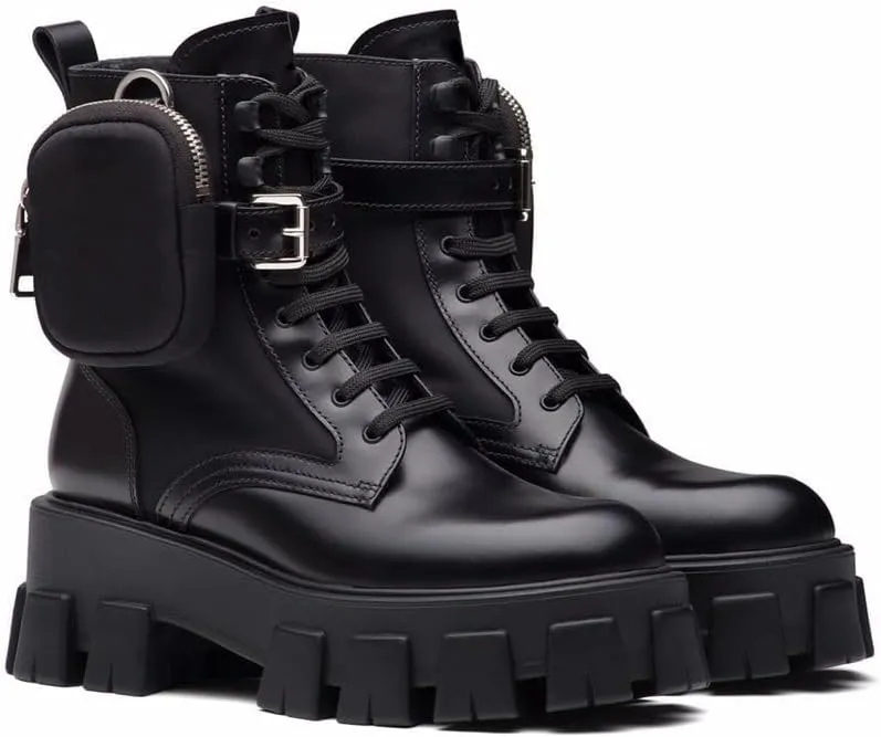 Women's Goth Combat Punk Boots Platform Chunky Lug Sole Short Boots Lace Up Round Toe Zipper Buckle Casual Flat Chelsea Booties