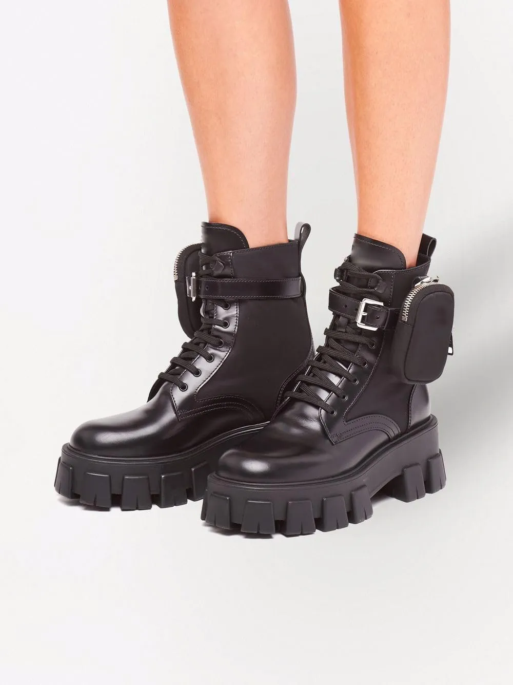 Women's Goth Combat Punk Boots Platform Chunky Lug Sole Short Boots Lace Up Round Toe Zipper Buckle Casual Flat Chelsea Booties