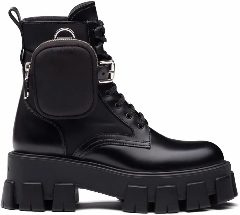 Women's Goth Combat Punk Boots Platform Chunky Lug Sole Short Boots Lace Up Round Toe Zipper Buckle Casual Flat Chelsea Booties