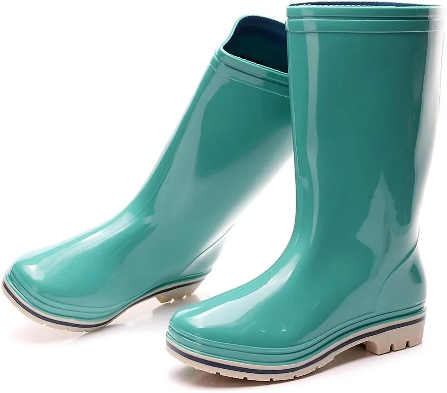 Womens Rain and Garden Boot Half Calf Rubber Waterproof for Garden Women rain footwear
