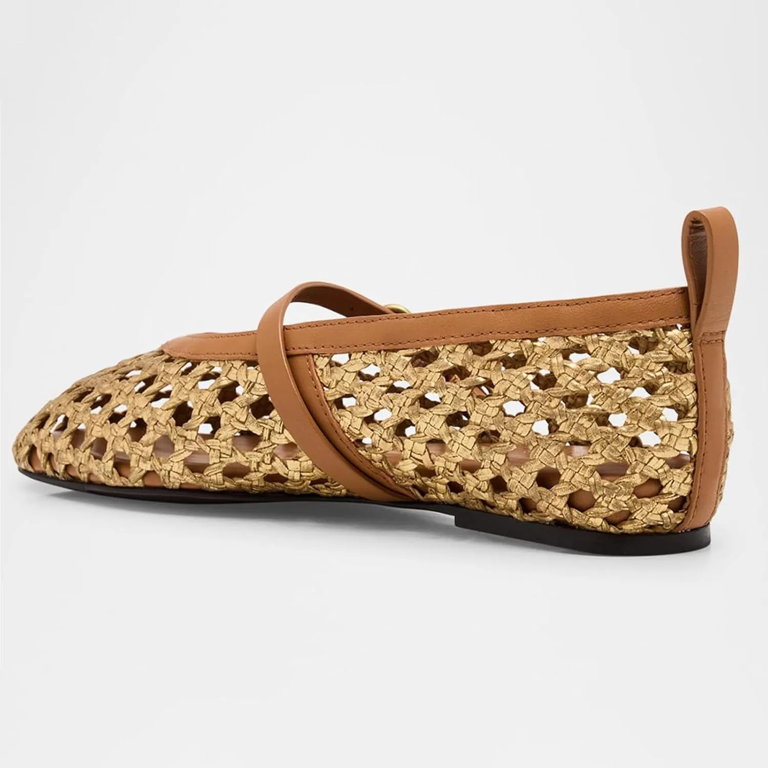 Woven Ballet Flats for Women Cute Raffia Mary Janes Bow Elastic Strap Summer Straw Comfortable Casual Dressy Shoes