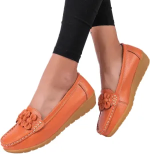 ZBYY Women's Casual Loafers Slip On Driving Loafers Comfortable Leather Outdoor Walking Flat Shoes Flat Boat Shoes